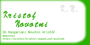 kristof novotni business card